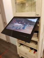 Встраиваемый телевизор для кухни AVS240K (черная рамка)